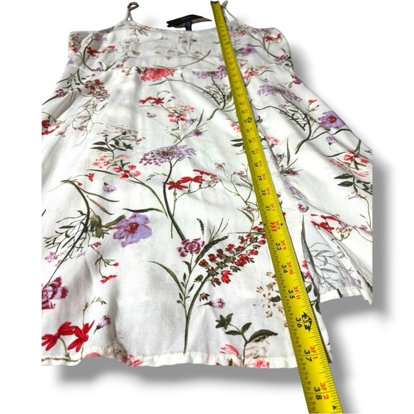 Vero Moda NWT Floral White Red/Purple Floral Print Sleeveless Flowy Mini Dress - Picture 12 of 12